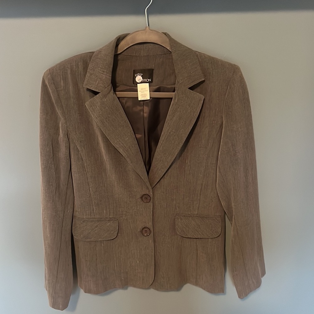First Option grey blazer size 6